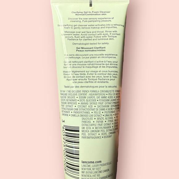 Lancome Gel Radiance Clarifying Foam Cream Cleanser Normal/Combination Lot 8.2oz - Picture 3 of 4